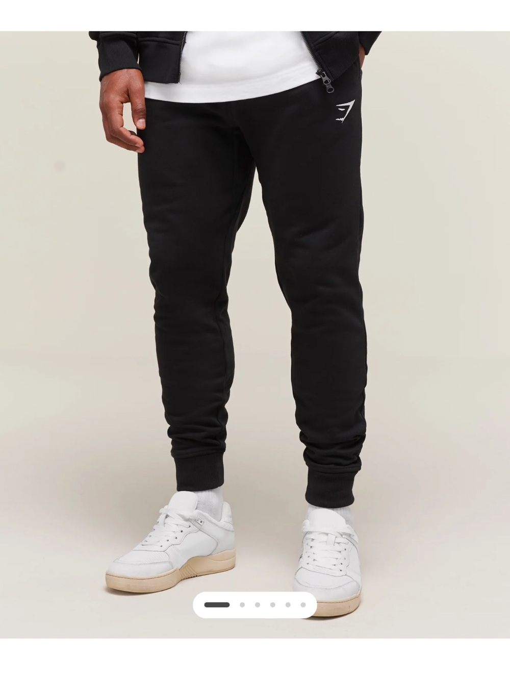 Gymshark Black Tapered Joggers with Subtle Logo